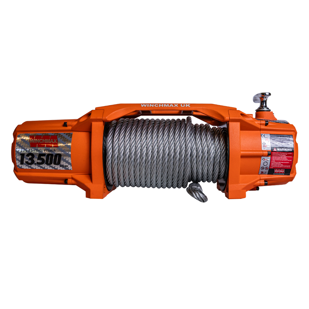 WINCH CON CUERDA DE ACERO WICHMAX 80' – 13,500 LBS – 12V – NARANJA – C