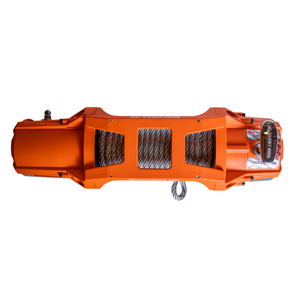WINCH CON CUERDA DE ACERO WICHMAX 80' – 13,500 LBS – 12V – NARANJA – C