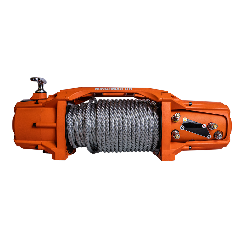 WINCH CON CUERDA DE ACERO WICHMAX 80' – 13,500 LBS – 12V – NARANJA – C
