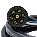 UNIVERSAL 7-WAY PLUG HARNESS 11' LONG - BLACK