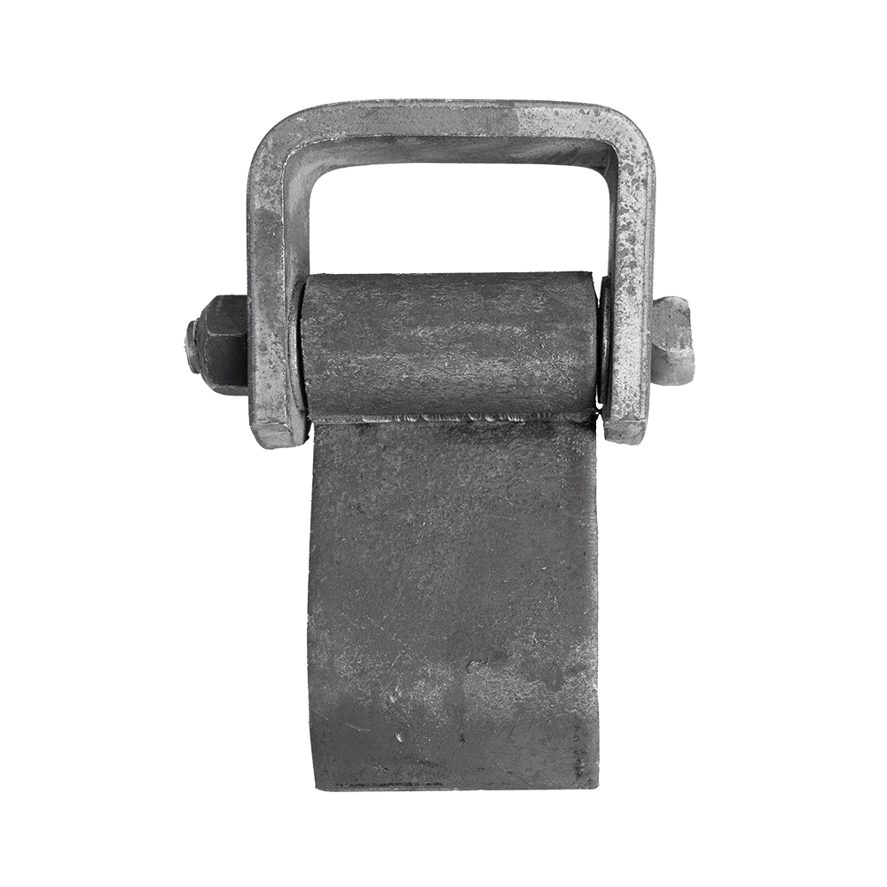 WELD ON LEFT SIDE DOOR HINGE W/ GREASE ZERK - STEEL - RAW