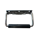 BISAGRA CROMADA (3 PERFORACIONES) CON MANIJA CON HULE NEGRO, 70X112MM