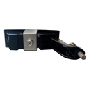 CERRADURA NEGRA RECTANGULAR CHICA DE ALEACION DE ZINC, CON LLAVE