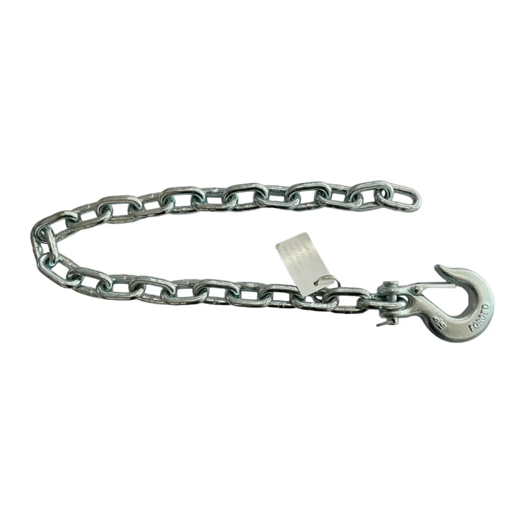 [CHAING43/12K5/16] SAFETY CHAIN WITH HOOK, GRADE 43, 5/16" (ZINC PLATED)