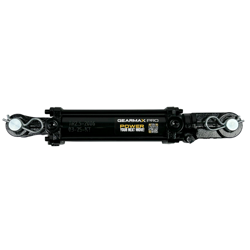 HYDRAULIC CYLINDER, 2" BORE, 1 1/8" ROD, 6" STROKE, 2,500 PSI