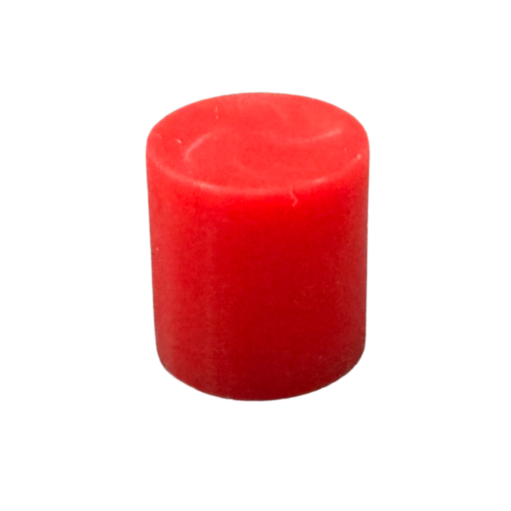 [Q5-11] ROUND VINYL PLUG, 0.468" X 0.500" DIAMETER, RED COLOR