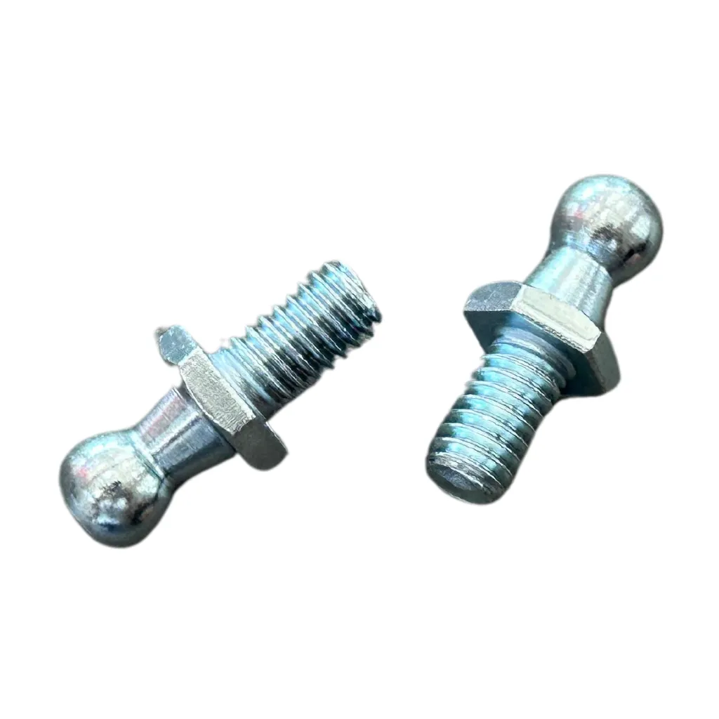 BALL HEAD BOLT FOR GAS SHOCK, 10 MM, WITH LOCK NUT