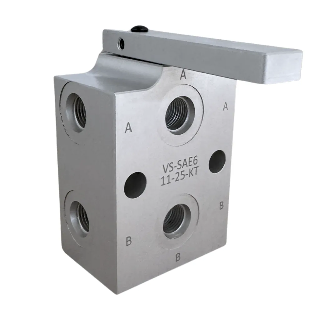 [VS-SAE6-GX] 2-WAY FLOW SELECTOR VALVE, SAE 6 FEMALE