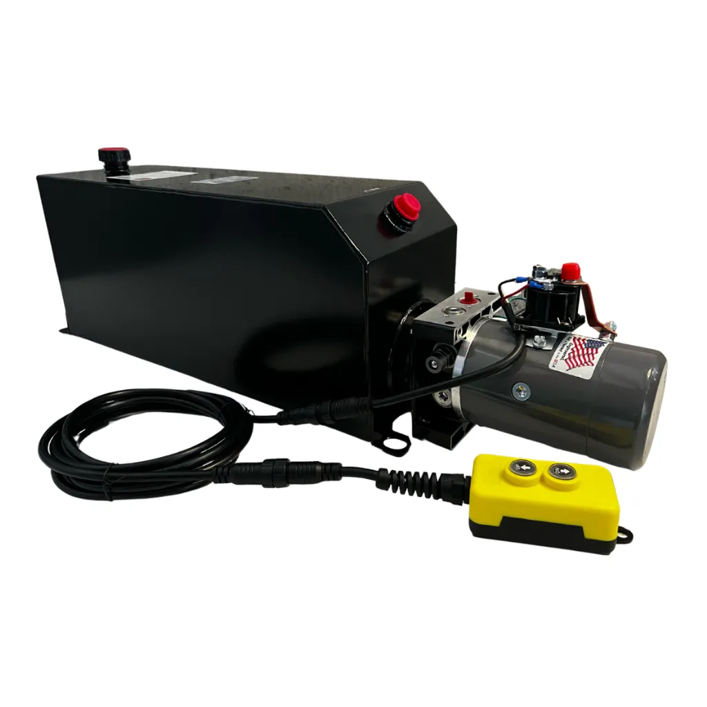 [KDC4K000068-6G] KTI HYDRAULIC PUMP KIT, 2 BUTTONS, SINGLE ACTING, 6-GALLON METAL RESERVOIR