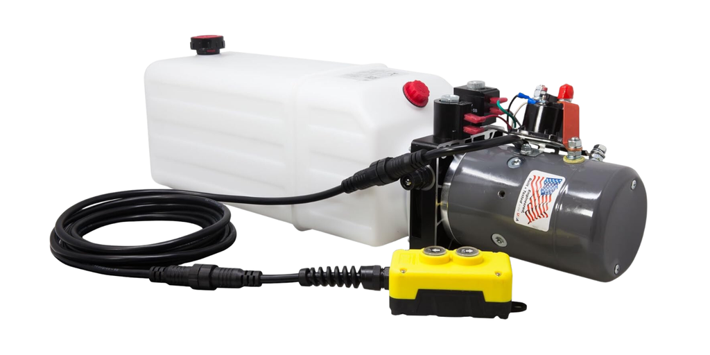 KTI HYDRAULIC PUMP KIT, 2 BUTTONS, DOUBLE ACTING, 8 QUART