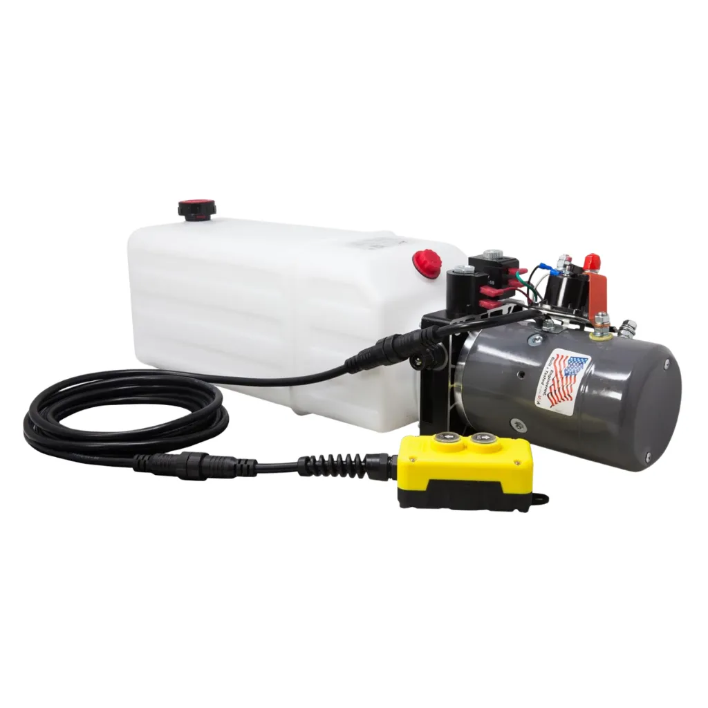 KTI HYDRAULIC PUMP KIT, 2 BUTTONS, DOUBLE ACTING, 8 QUART