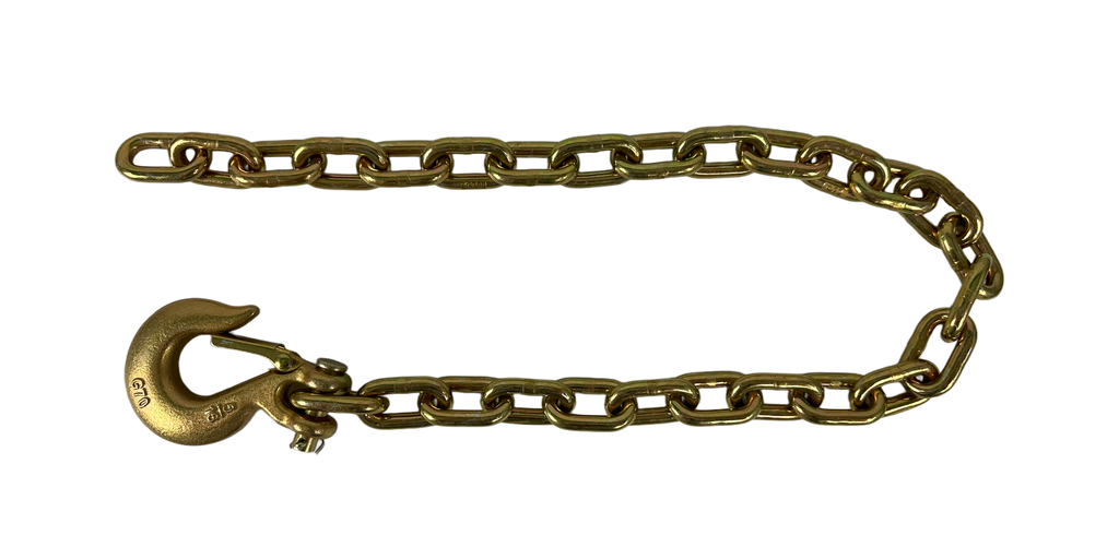 CADENA DE SEGURIDAD CON GANCHO, GRADO 70, 5/16" (GOLD) 35".