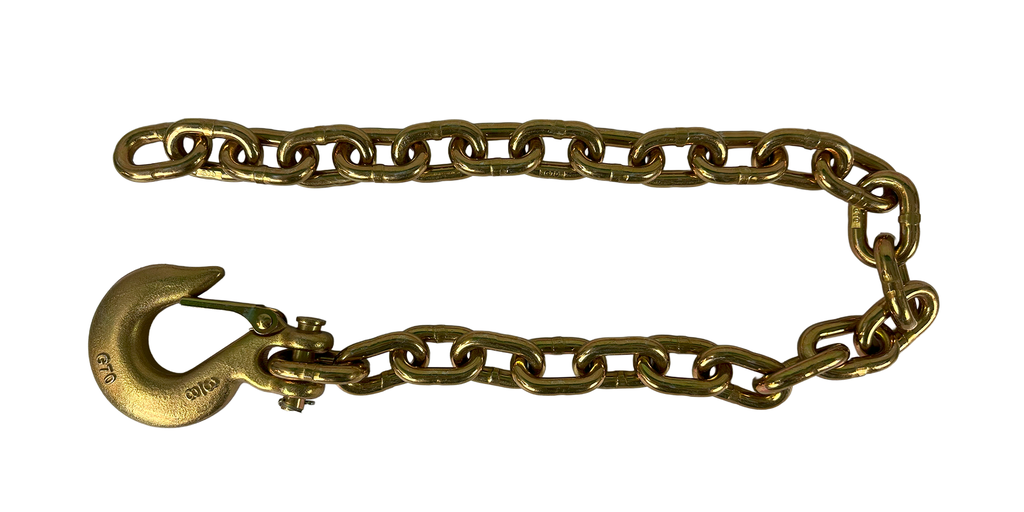 CADENA DE SEGURIDAD CON GANCHO, GRADO 70, 3/8" (GOLD) 35".