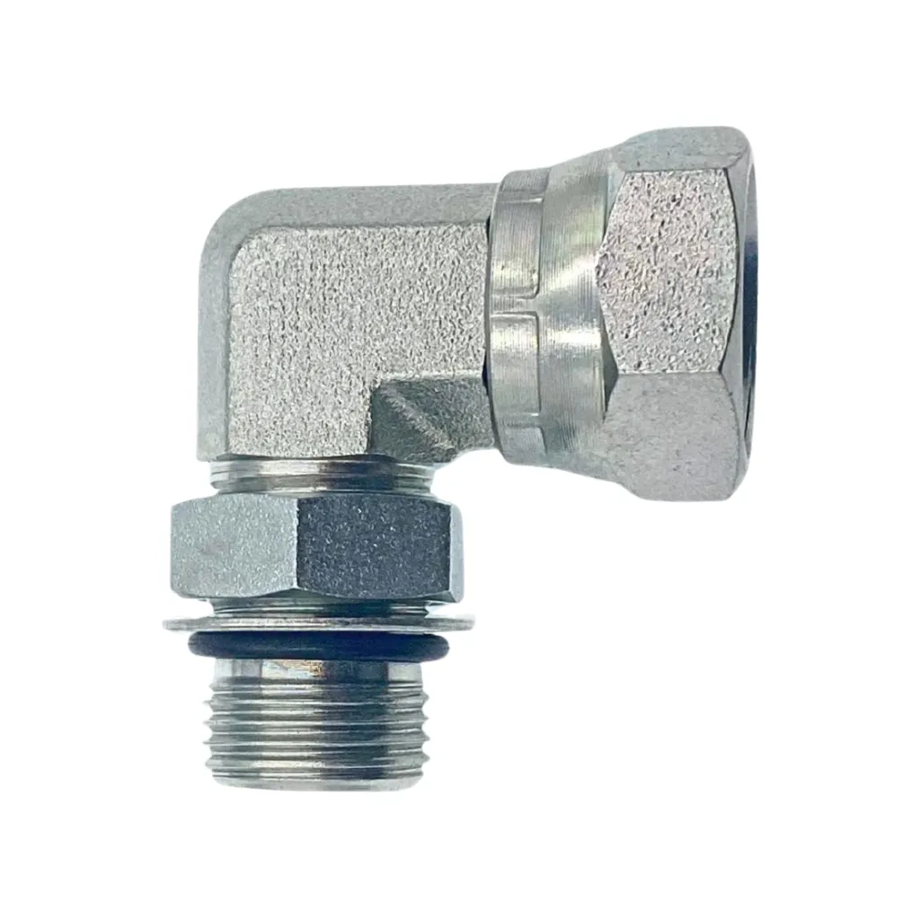 CODO DE 90 ADAPTADOR 1/4" NPT HEMBRA, SAE 4 MACHO