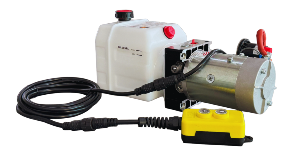 [DC4K000065] KTI HYDRAULIC PUMP, 2 BUTTONS, SINGLE ACTING, 3 QUART (24 VOLT) 2,500 PSI, 2.0 KW