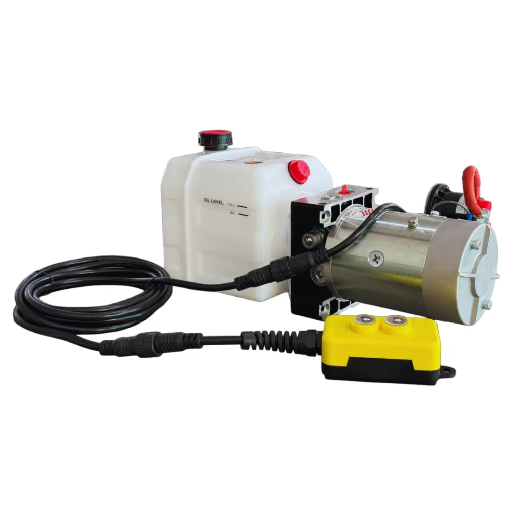 [DC4K000065] KTI HYDRAULIC PUMP, 2 BUTTONS, SINGLE ACTING, 3 QUART (24 VOLT) 2,500 PSI, 2.0 KW