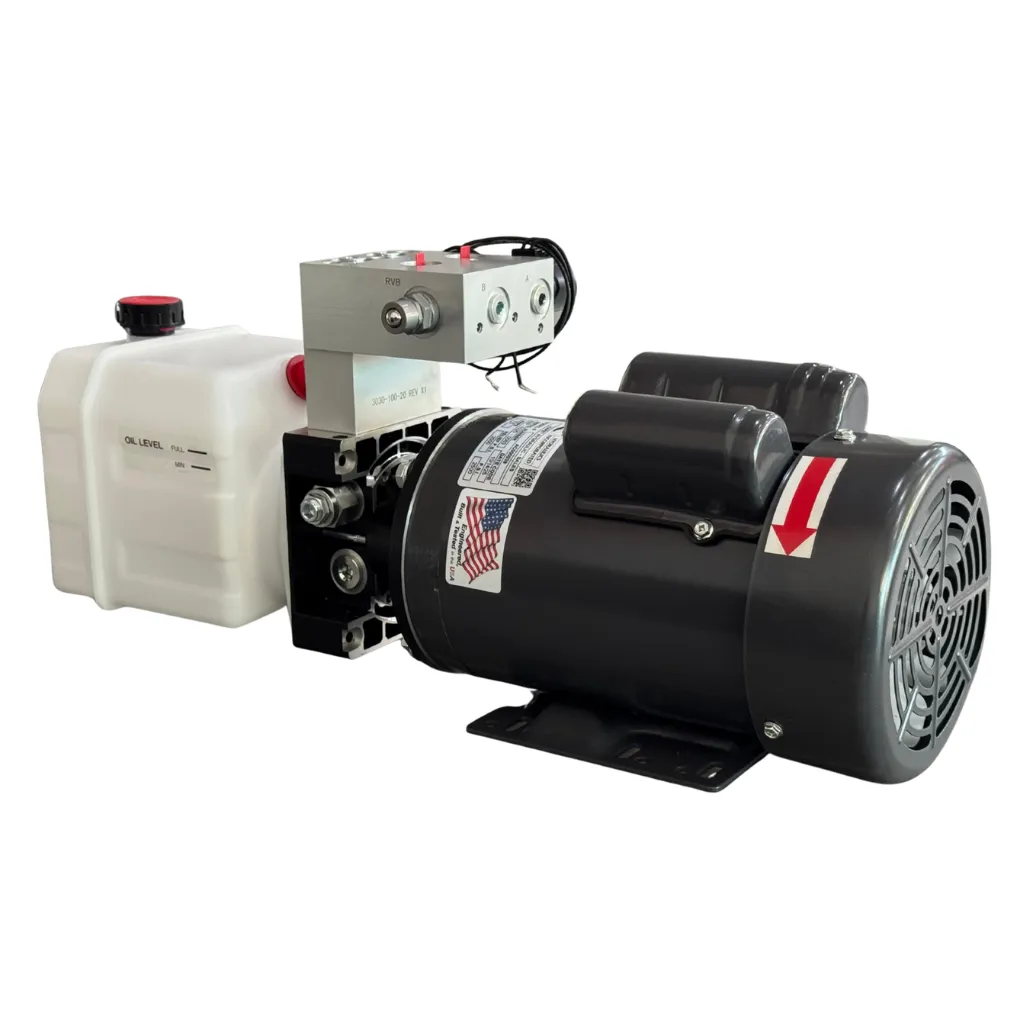 [AC000039] KTI HYDRAULIC PUMP, 2 BUTTONS, DOUBLE ACTING, 3 QUART (110 VOLT AC, 1.5 HP) HORIZONTAL/VERTICAL MOUNT, 2,500/1,500 PSI