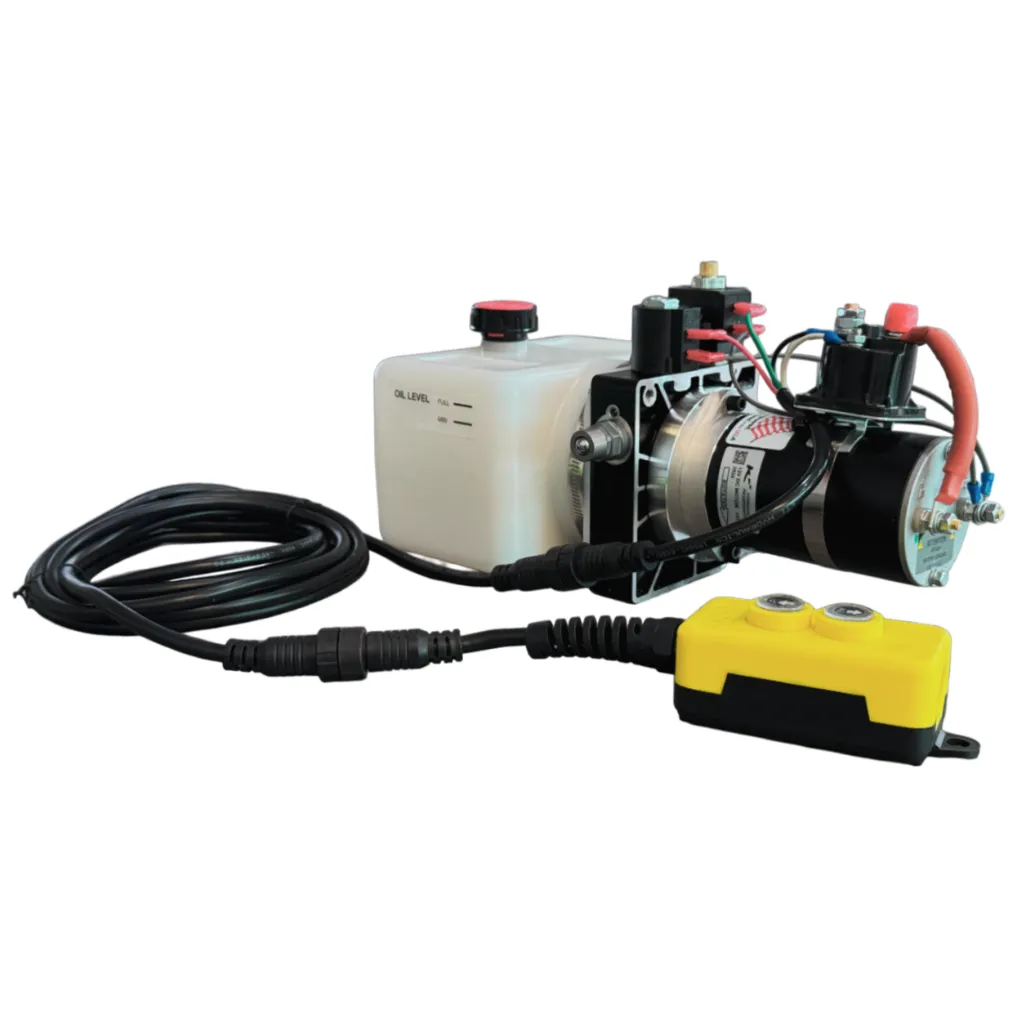 [DC3K000007] BOMBA HIDRÁULICA KTI 2 BOTONES, DOBLE ACCIÓN, 2 QUART (MOTOR DE 3") 0.8KW, CHICA, 12V
