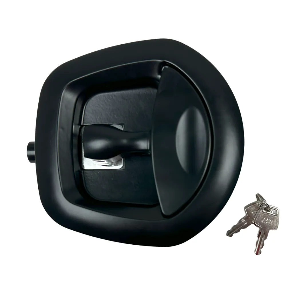 CERRADURA REFORZADA NEGRO/NEGRO CON LLAVE