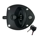 “U” TYPE LOCK BLACK/BLACK WITH KEY (WITH HOLES)