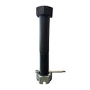 BLACK GRADE 8 BOLT, 1-1/2"-6 X 9", WITH CASTLE NUT AND 1/4" X 3" STRAIGHT COTTER PIN
