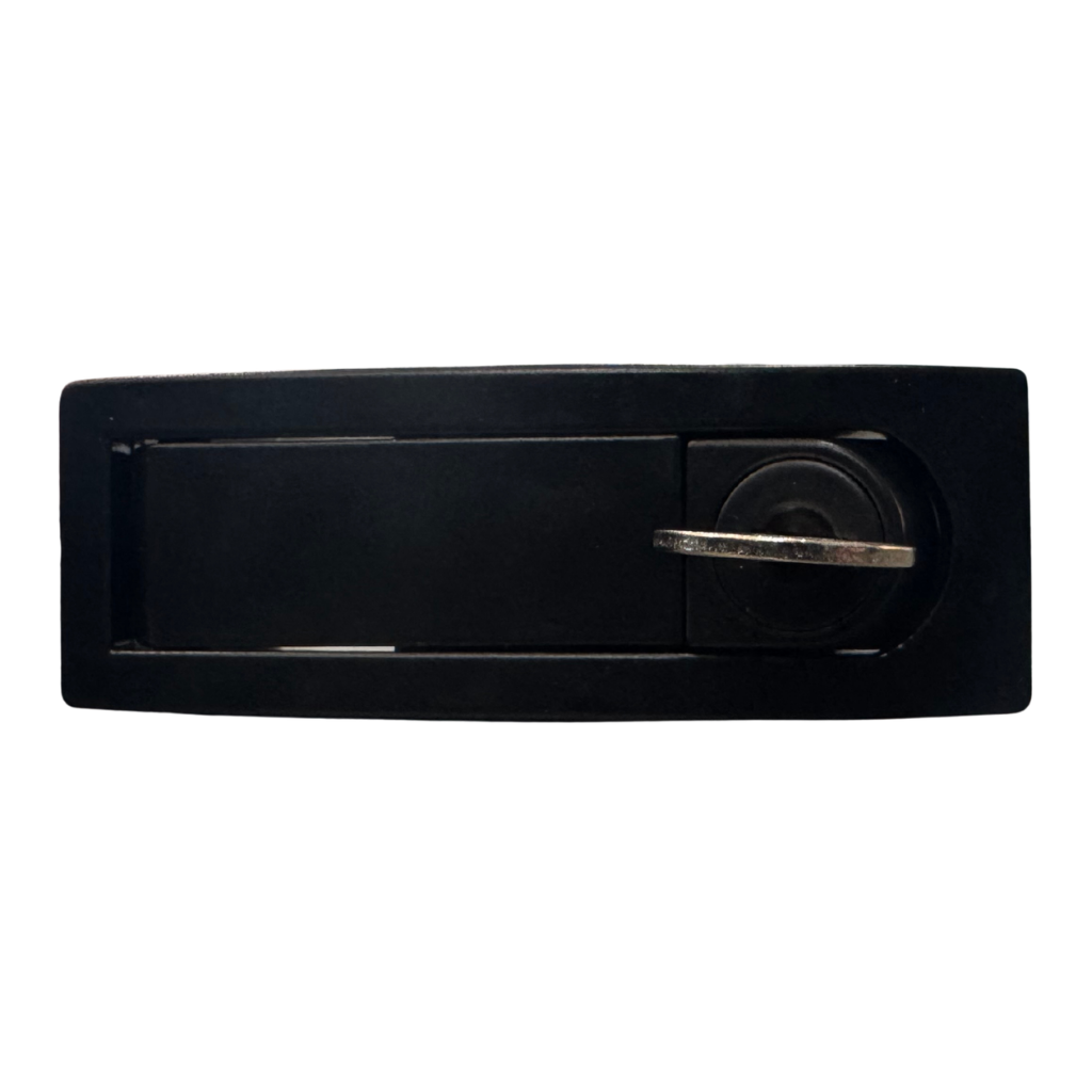 [A7301-2112] SMALL BLACK RECTANGULAR ZINC ALLOY LOCK WITH KEY