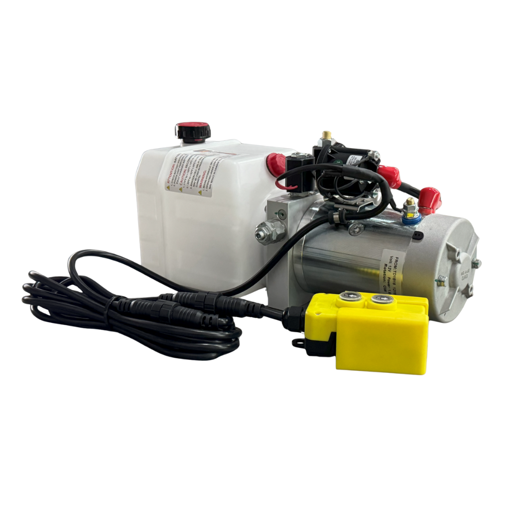 [KDC45592-3Q-CB] KIT BOMBA HIDRÁULICA KTI 2 BOTONES, DOBLE ACCIÓN, 3 QUART, 12V (CON BASE PARA CONTROL)