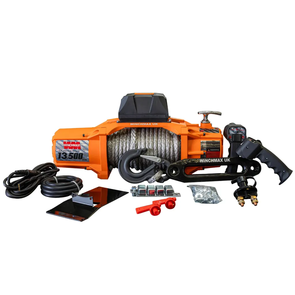 WINCH CON CUERDA SINTETICA WICHMAX 90' – 13,500 LBS – 12V – NARANJA – C