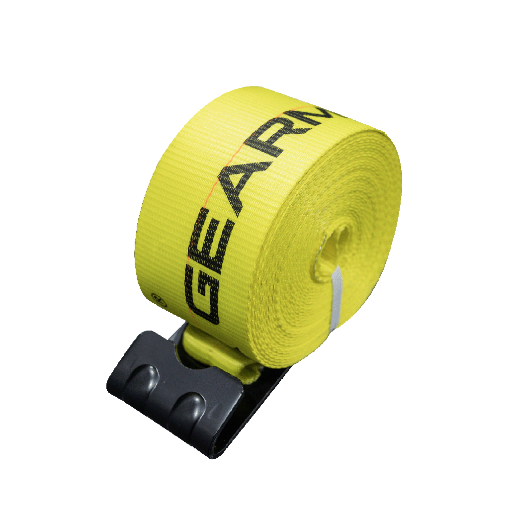 [GXCA-007002] 4" X 35' WINCH STRAP W/ FLAT HOOK 5400 LBS WLL - YELLOW