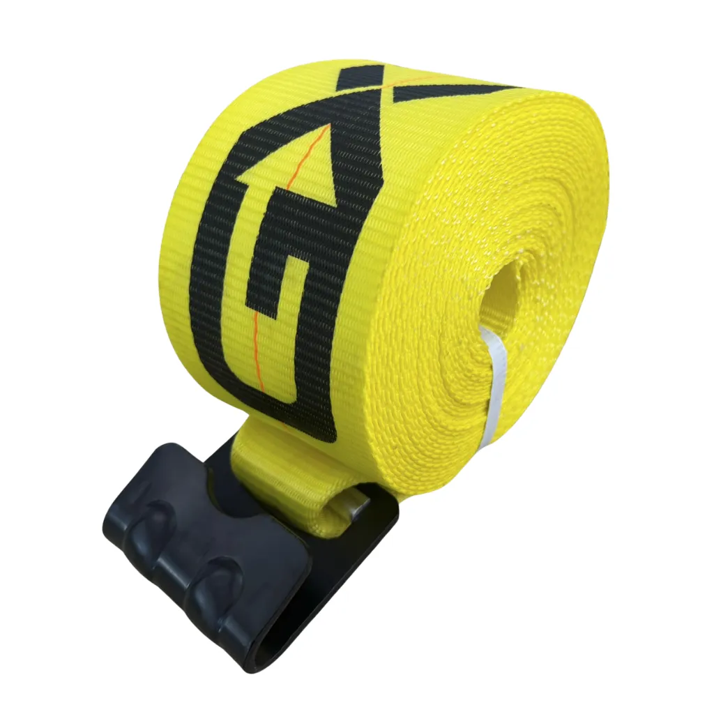 [GXCA-007003] BANDA 4" X 40' CON GANCHO PLANO – WLL 5,400 LB – AMARILLA