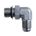 CODO HIDRAULICO 90° – 3/8" ORB MACHO (9/16"-18 SAE-6) Y MACHO JIC 3/8" – ZINCADO