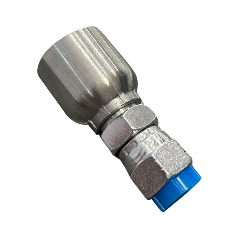 [GXHY-001007] CONECTOR HIDRAULICO DE UNA PIEZA PARA MANGUERA 3/8" – JIC HEMBRA 3/8" – 0° – ZINCADO