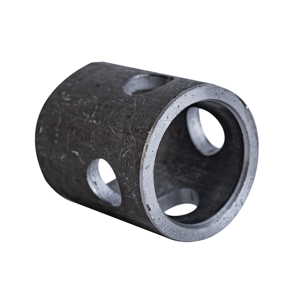[GXJA-002003] BUJE DE 4 ORIFICIOS PARA GATO GIRATORIO 2" X 2-1/4" – ACERO – SIN ACABADO