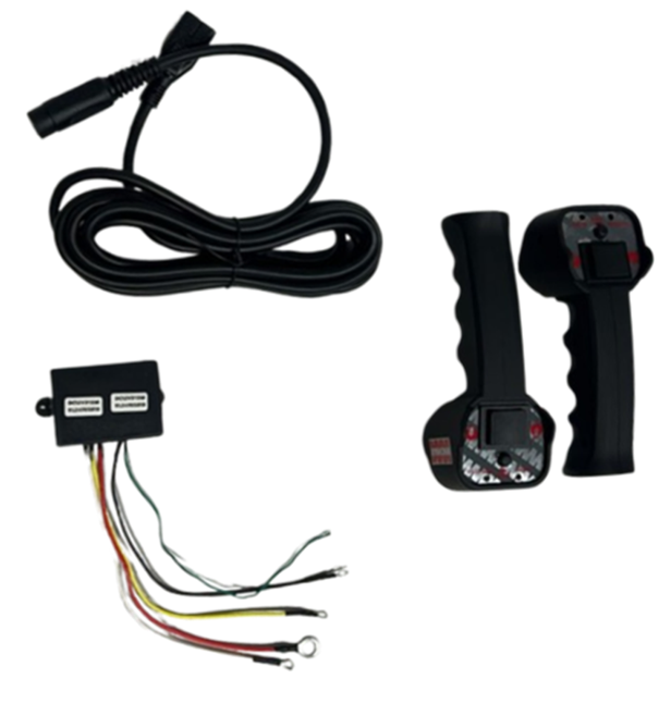 [GXEL-010030] KIT REMOTO INALAMBRICO DOBLE 12V (2 MANDOS, RECEPTOR, INTERRUPTOR DE MANO, ENCHUFE) PARA WINCH DE 17,500 LB 12V