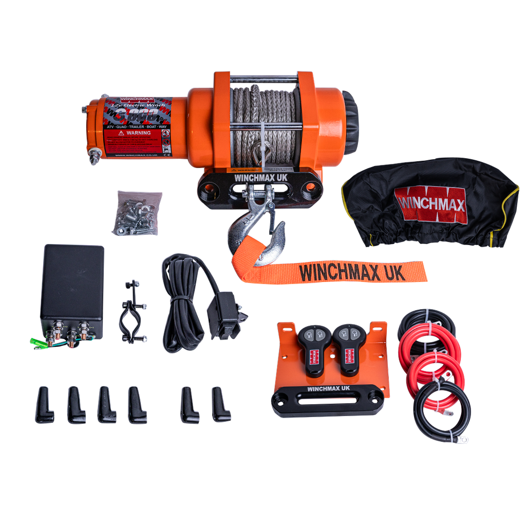 [GXEL-009009-C] WINCHMAX WINCH SYNTHETIC ROPE 50' - 3,000 LBS - 12V  - ORANGE – C