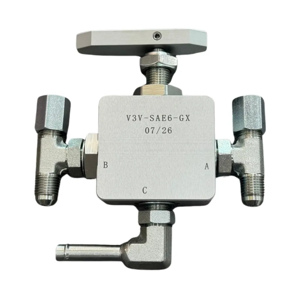 [V3V-SAE6] 3-WAY VALVE WITH ADAPTERS (SAE 6)