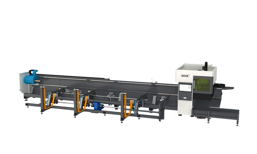 CORTADORA LASER DE TUBO QLTEK L2 – 3KW CON SEMI ALIMENTACION AUTOMATICA (SERIE: KTZS250729032)
